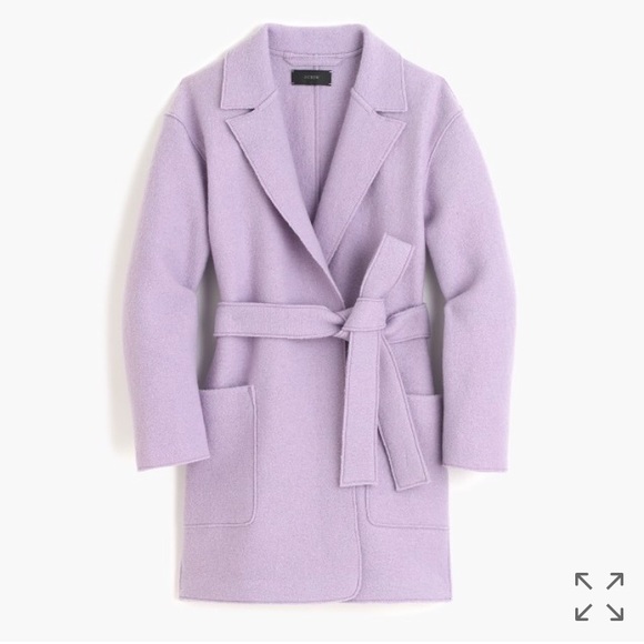 purple wrap coat